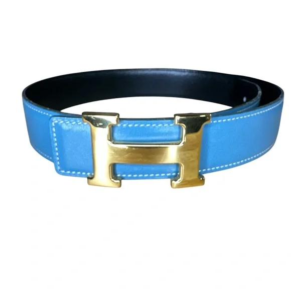 41 Hermes Blue Belt 65cm Full Set - Picture 2 of 11